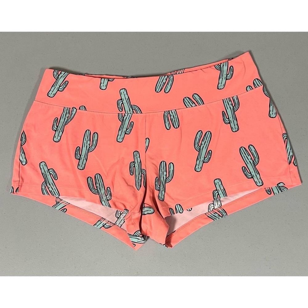 Orange Neon Cactus Graphic Sweats Sweatshorts Shorts Bottoms Size M 🏜🌵✨ #neon